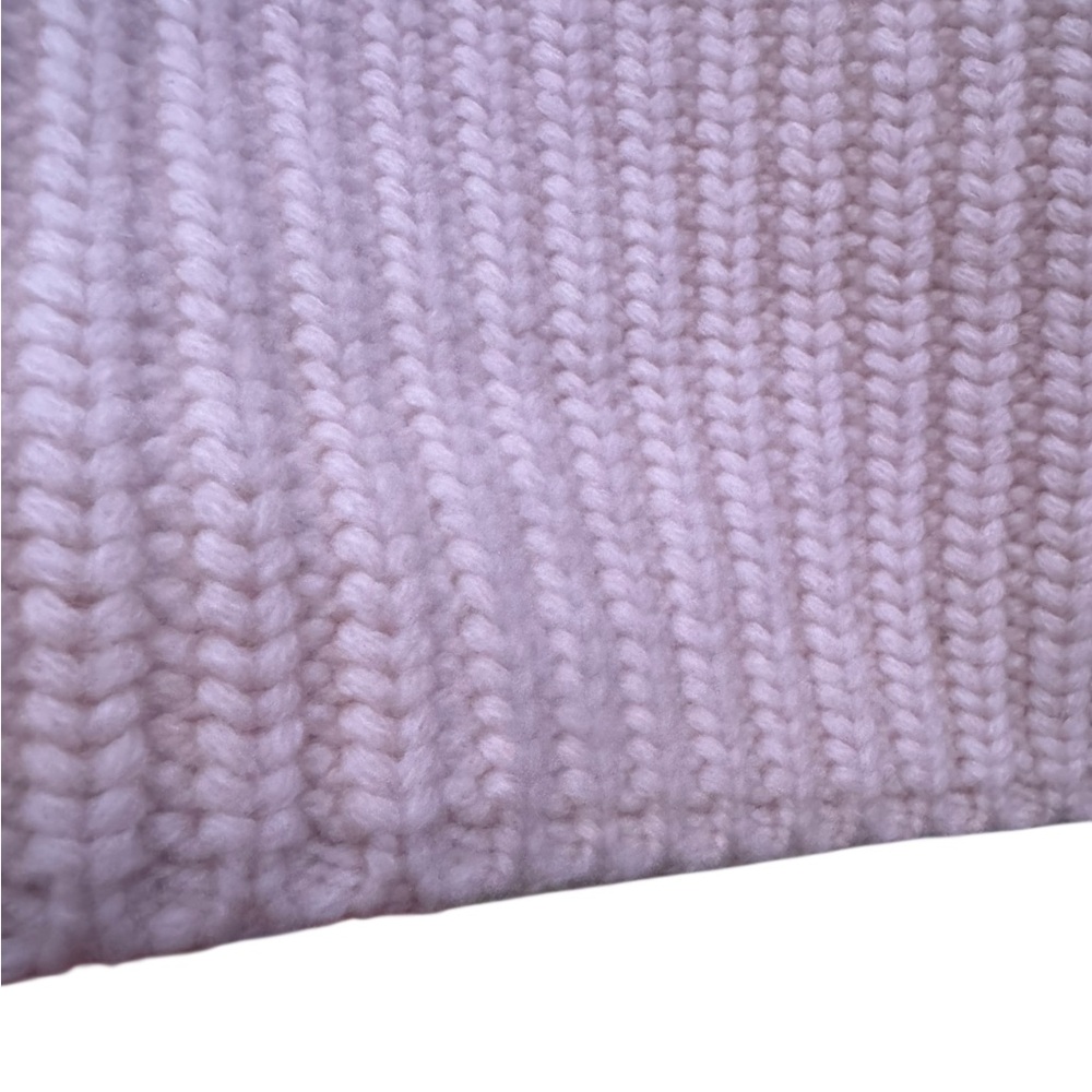Zara Asymmetrical Soft Beige Ribbed Sweater Wool Blend - Picture 8 of 16